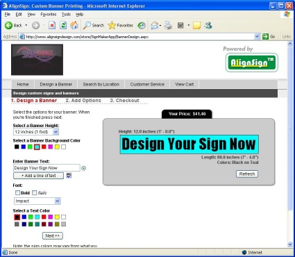 Click to go to online banner sign design at AlignSignDesign.com